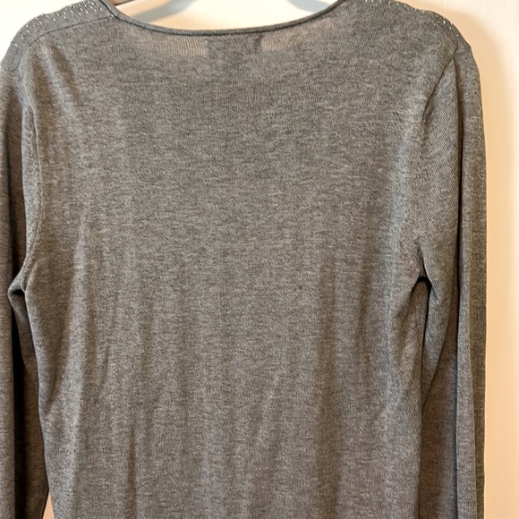 Beautiful Calvin Klein sweater in grey, jeweled neck, size medium - Picture 3 of 3